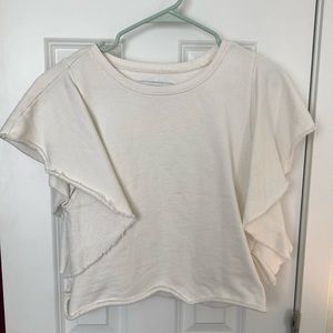 Pistola white Ruffle Sleeve Top